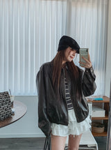ハメル リブストライプ Uネック ロングスリーブ