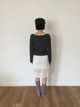 Era Lace Midi Skirt (1color) 
