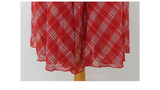 WAFER CHECK MAXI DRESS
