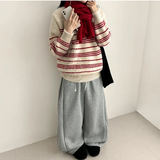 Core Soft Stripe Muffler Knit Set