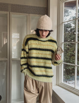 Leni Stripe Angora Knit