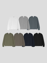 クルーネックポケットロングスリーブ 7color
