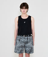flow cotton ribbed sleeveless black