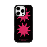 [MADE] black spark epoxy bumper case - hot pink