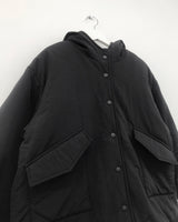 マットスナップフーディドパッディドジャケット (2 Colors)