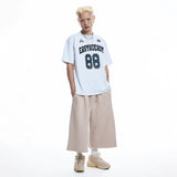 88 フットボール半袖Tシャツ- WHITE
