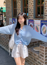 Rare Summer String Hood Blouse, Shirt (5color)