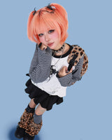 grunge striped box T