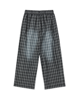 25FW CHECK TRACK WASHED PANTS BLACK