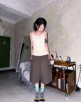 (3color) Structured Cargo Bermuda Pants