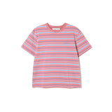 Multi Striped Short Sleeve T-Shirt_Pink