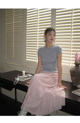 リボンポイントラブリーショートスリーブニット