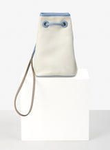 BAZAS bucket leather bag / Bright Ivory