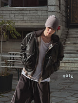 Lokia Crop Leather Jacket