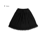 Buring Frill Tiered Lace Flare Midi Skirt