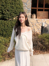 Pure Layered Slim Lace Cap Sleeveless (2color)
