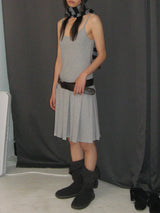 PLEATS MIDI ONE-PIECE (GREY)