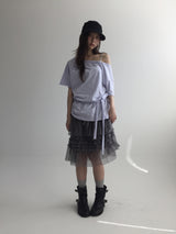 Verde chiffon skirt (3color)