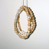 warm woodball bracelet (white)