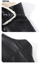 Signature Leather Warm Half Coat