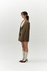 zip skirt (brown)