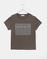 フリングラビットレースプリント半袖Tシャツ