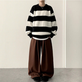 Wenli front, side pin tuck training string wide pants