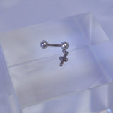 all surgical steel mini cross piercing