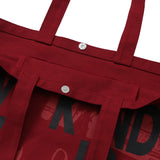 Weekend warrior typography printing tote-bag (Red)