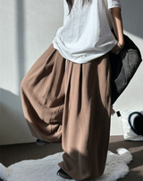 5000SOLD LINEN.VER TWO ピンタックロングパンツ 🤎💚🤍🖤6COLOR