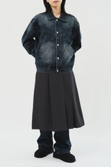 (W) Belted Pleats Skirt (2color)