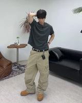 リーヴ ウォッシュド ジッパー カーゴパンツ