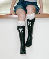 Ribbon Rainboots - Black