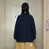 GT163 Overfit Collar Long Sleeve (NAVY)