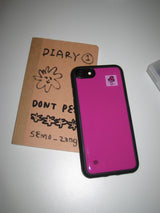  rose-pink square patch epoxy phone case