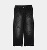 26SS★ ハンドペイントフェイデッドデニムパンツ