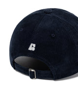 Applique Logo Corduroy Ball Cap - Navy