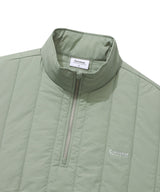 Authentic Logo Quilted Half-Zip Sweatshirt Light Khaki