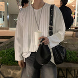LMN フレイVネックボクシーフィット長袖Tシャツ (4カラー)