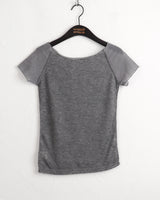 Zver Nagrang color combination see-through short sleeve t-shirt