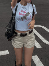 ヒルズコットンクロップTシャツ