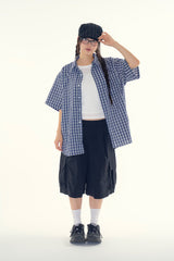 Embo check short sleeve over shirt