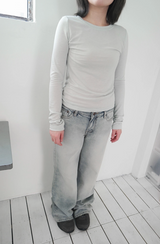 straight light denim
