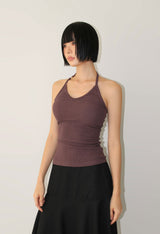 RING STRAP HALTER TOP