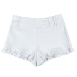ロマンチック2ボタンフリルコットンショートパンツ (2 colors)