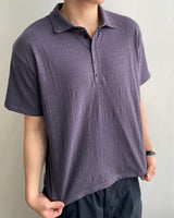 Koul Slub Collar Short Sleeve T