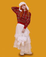 レイニーラッフルレースロングスカート (2color)