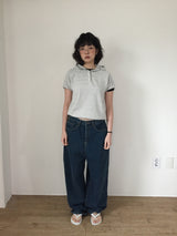 Willy Stripe Hoodie Short Sleeve (3color)