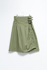 3 belt wrap cotton skirt(3colors)