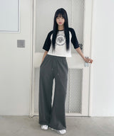 STITCH LOGO RAGLAN HALF T-SHIRT [3color]